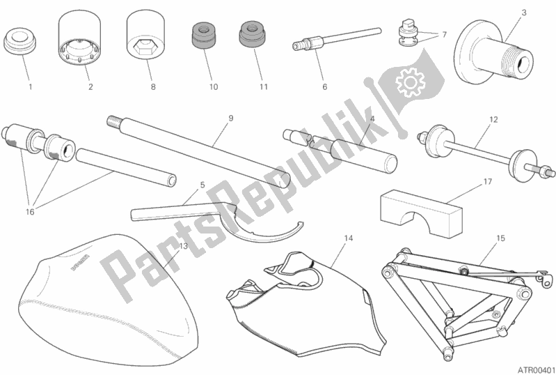 Tutte le parti per il Strumenti Di Servizio Per Officina (telaio) del Ducati Streetfighter V4 S 1103 2020